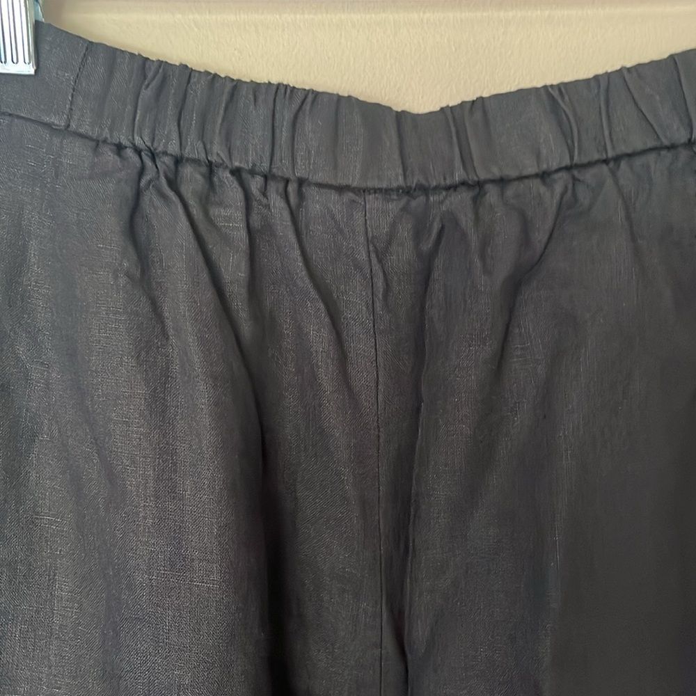 Anthropologie Black Cropped Wide-Leg Culotte Pants Size M - Picture 9 of 13